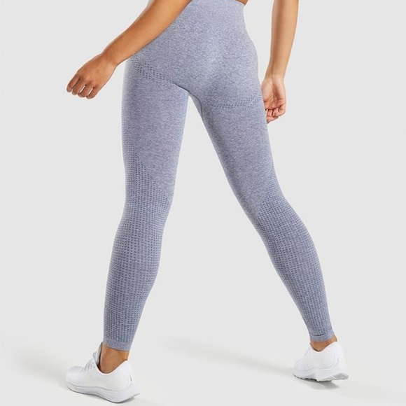 Pants - GRAY DOTTY HIGH WAIST SEAMLESS WORKOUT LEGGINGS